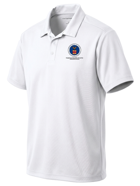 Employee Benefits Security Administration (EBSA) Men's Dri Fit Polo  White government employee uniform shirt