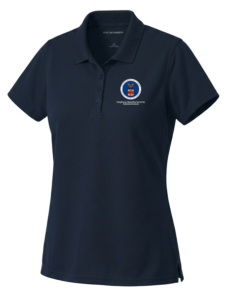 Employee Benefits Security Administration (EBSA) Women's Dri Fit Polo  Navy Blue government employee uniform shirt