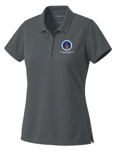 Employee Benefits Security Administration (EBSA) Women's Dri Fit Polo  Slate Gray government employee uniform shirt