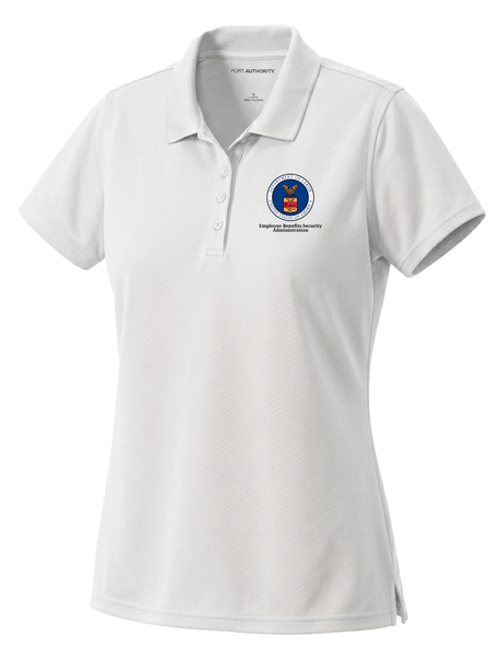 Employee Benefits Security Administration (EBSA) Women's Dri Fit Polo  White government employee uniform shirt