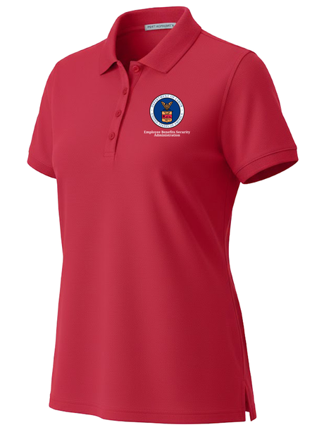 Employee Benefits Security Administration (EBSA) Women's Polo  Red government employee uniform shirt