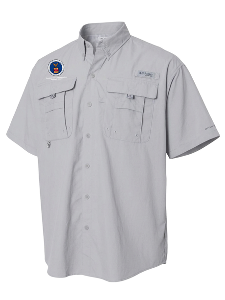 Employees' Compensation Appeals Board (ECAB) Men's Columbia Bahama™ II Button Up Short Sleeve  Cool Grey government employee uniform shirt