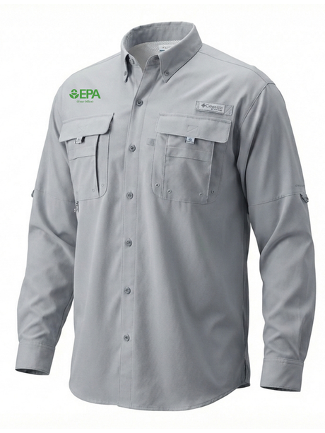 Environmental Protection Agency (EPA) by Office Men's Columbia Bahama™ II Button Up Long-Sleeve  Cool Grey government employee uniform shirt