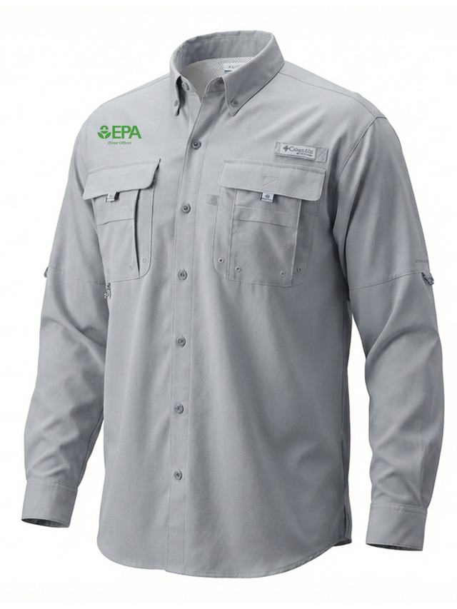 Environmental Protection Agency (EPA) by Office Men's Columbia Bahama™ II Button Up Long-Sleeve  Cool Grey government employee uniform shirt