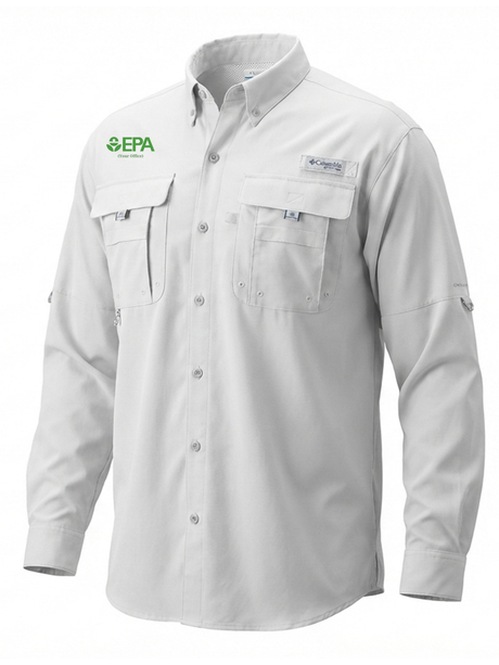 Environmental Protection Agency (EPA) by Office Men's Columbia Bahama™ II Button Up Long-Sleeve  White government employee uniform shirt