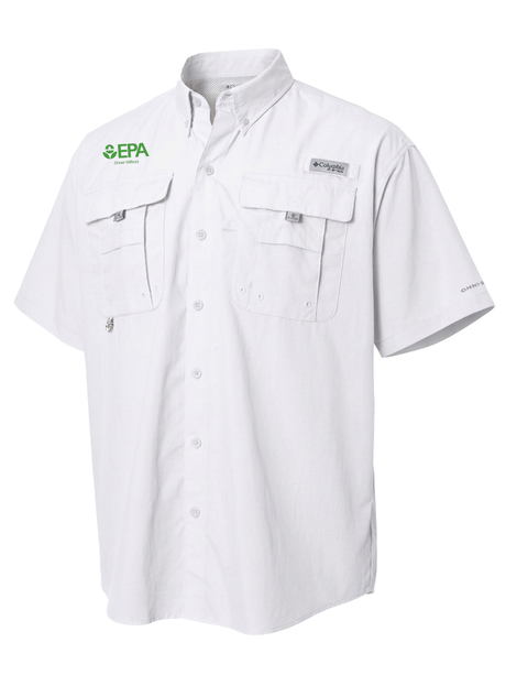 Environmental Protection Agency (EPA) by Office Men's Columbia Bahama™ II Button Up Short Sleeve  White government employee uniform shirt