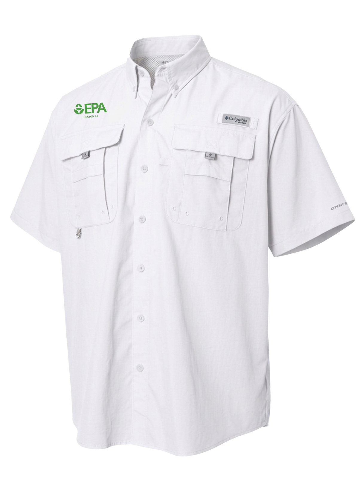 Environmental Protection Agency (EPA) By Region Men's Columbia Bahama™ II Button Up Short Sleeve  White government employee uniform shirt
