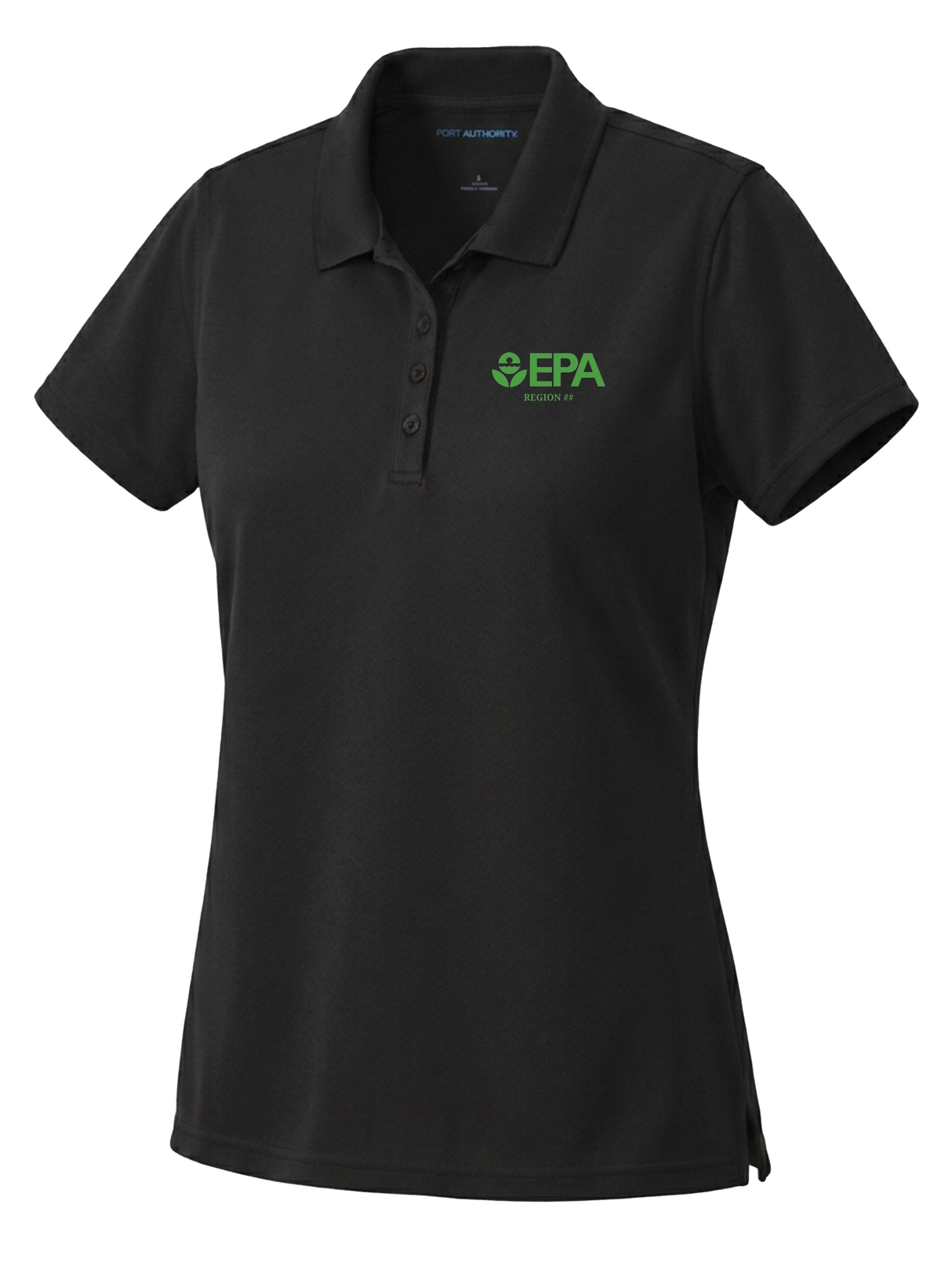 Environmental Protection Agency (EPA) By Region Women's Dri Fit Polo  Black government employee uniform shirt