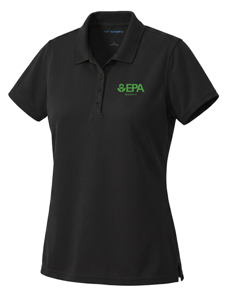 Environmental Protection Agency (EPA) By Region Women's Dri Fit Polo  Black government employee uniform shirt
