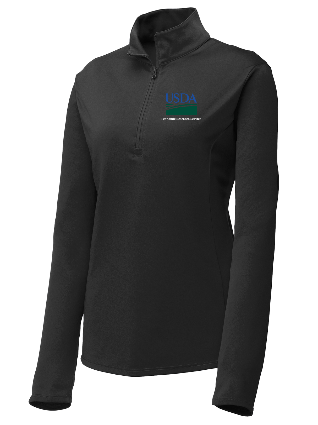 Economic Research Service (ERS) Women's Lightweight Dri Fit 1/4 Zip  Black government employee uniform shirt