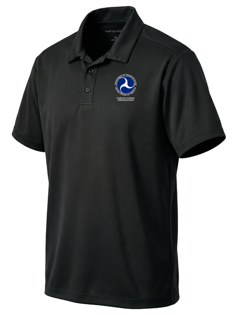 Federal Aviation Administration (FAA) Men's Dri Fit Polo  Black government employee uniform shirt