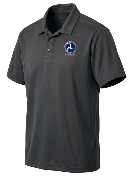 Federal Aviation Administration (FAA) Men's Dri Fit Polo  Slate Gray government employee uniform shirt