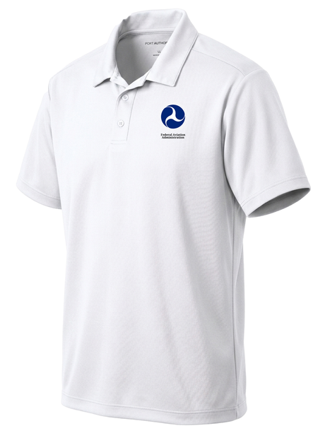 Federal Aviation Administration (FAA) Men's Dri Fit Polo  White government employee uniform shirt