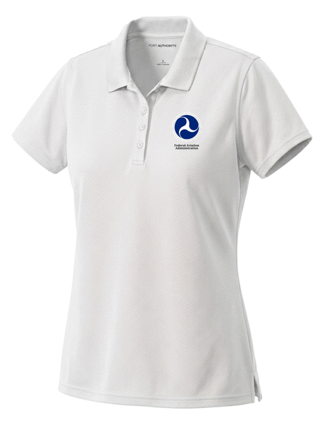 Federal Aviation Administration (FAA) Women's Dri Fit Polo  White government employee uniform shirt