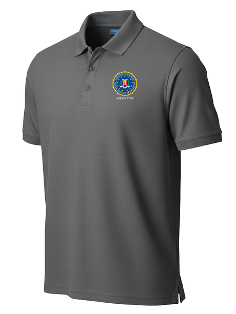 Federal Bureau of Investigation (FBI) Men's Polo  Slate Gray government employee uniform shirt