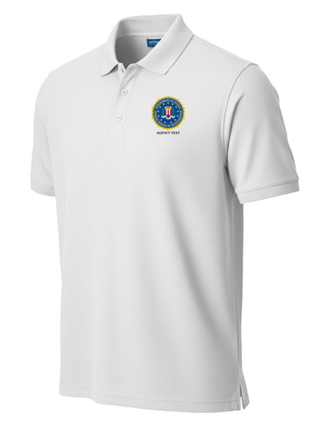 Federal Bureau of Investigation (FBI) Men's Polo  White government employee uniform shirt