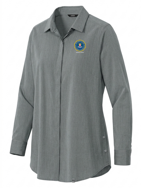 Federal Bureau of Investigation (FBI) Women's Commuter Shirt  Slate Gray government employee uniform shirt