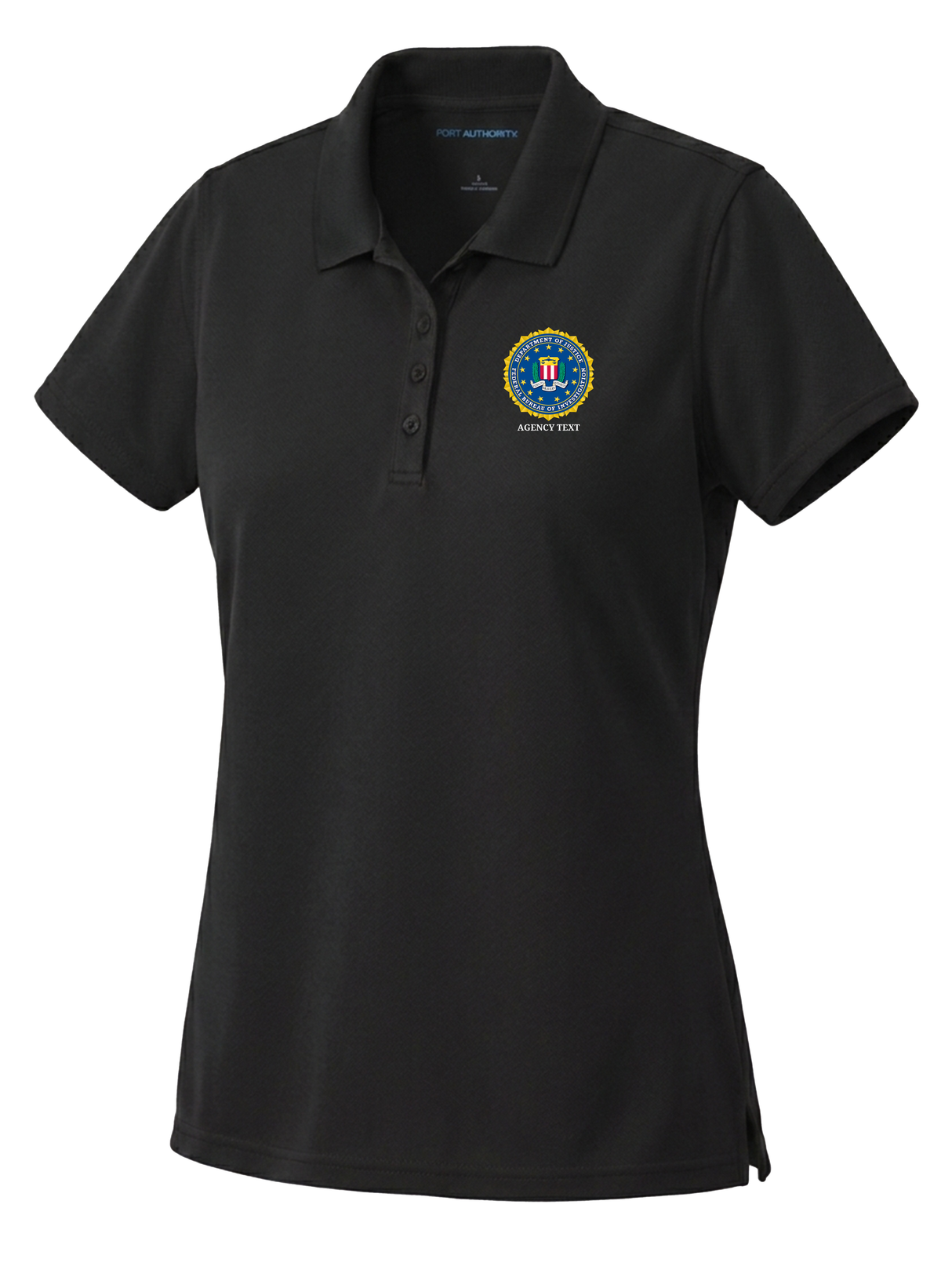 Federal Bureau of Investigation (FBI) Women's Dri Fit Polo  Black government employee uniform shirt