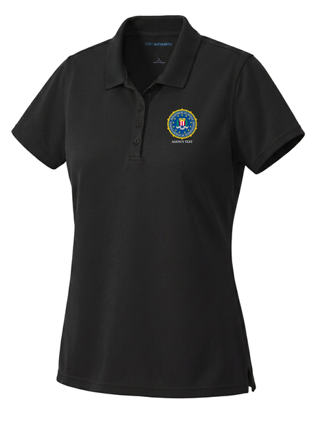 Federal Bureau of Investigation (FBI) Women's Dri Fit Polo  Black government employee uniform shirt