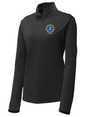 Federal Bureau of Investigation (FBI) Women's Lightweight Dri Fit 1/4 Zip  Black government employee uniform shirt
