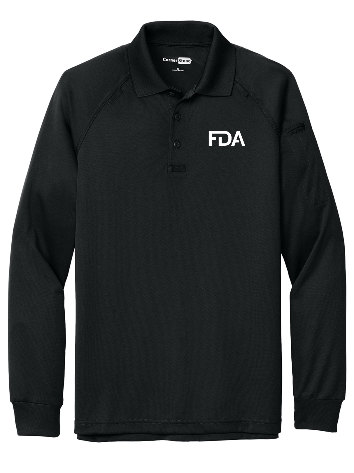 FDA Men's Tactical Long Sleeve Polo