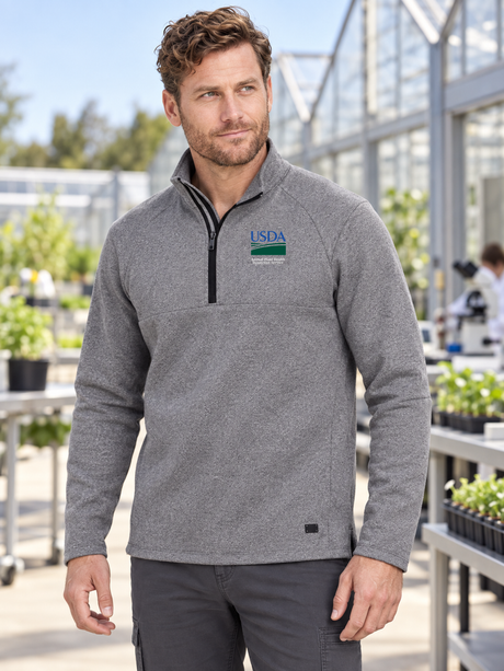 Lifestyle photograph of the existing product color and garment with product-specific source artwork.
