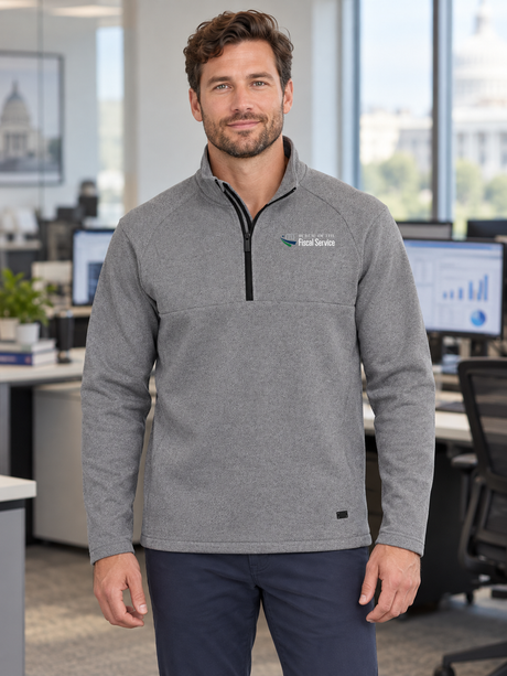 Lifestyle photograph of the existing product color and garment with product-specific source artwork.