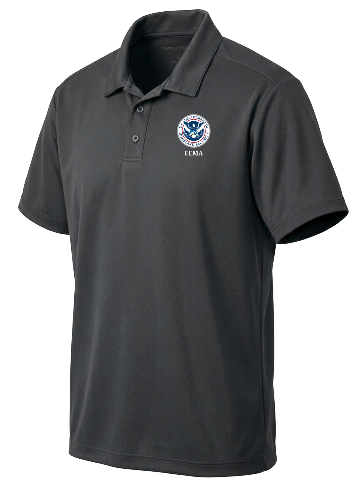 Federal Emergency Management Agency (FEMA) Men's Dri Fit Polo  Slate Gray government employee uniform shirt