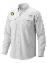 The Financial Crimes Enforcement Network (FINCEN) Men's Columbia Bahama™ II Button Up Long-Sleeve  White government employee uniform shirt