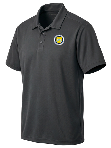 The Financial Crimes Enforcement Network (FINCEN) Men's Dri Fit Polo  Slate Gray government employee uniform shirt