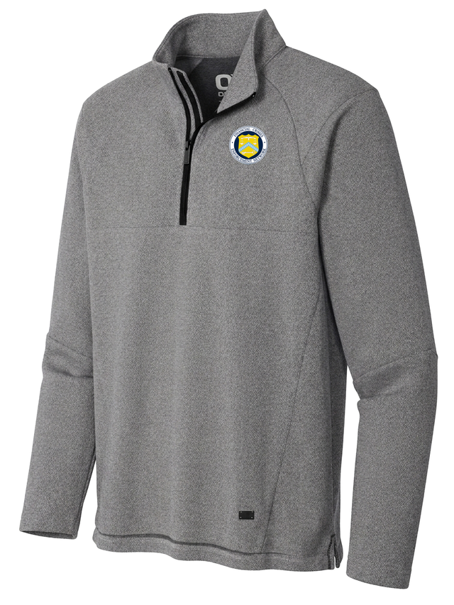 The Financial Crimes Enforcement Network (FINCEN) Men's Transition Quarter Zip  Light Gray government employee uniform shirt