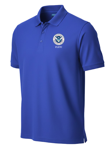 Federal Law Enforcement Training Centers (FLETC) Men's Polo  Royal Blue government employee uniform shirt