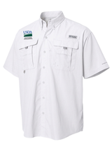 Food and Nutrition Service Community Food Systems Division (FNSCFSD) Men's Columbia Bahama™ II Button Up Short Sleeve  White government employee uniform shirt