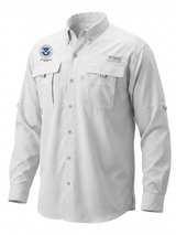 Federal Protective Service (FPS) Men's Columbia Bahama™ II Button Up Long-Sleeve  White government employee uniform shirt
