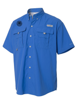 Federal Reserve System (FRS) Men's Columbia Bahama™ II Button Up Short Sleeve  Royal Blue government employee uniform shirt