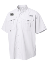 Federal Reserve System (FRS) Men's Columbia Bahama™ II Button Up Short Sleeve  White government employee uniform shirt