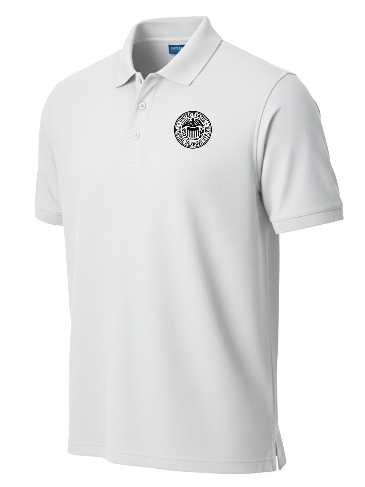 Federal Reserve System (FRS) Men's Polo  White government employee uniform shirt