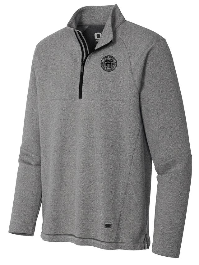 Federal Reserve System (FRS) Men's Transition Quarter Zip  Light Gray government employee uniform shirt