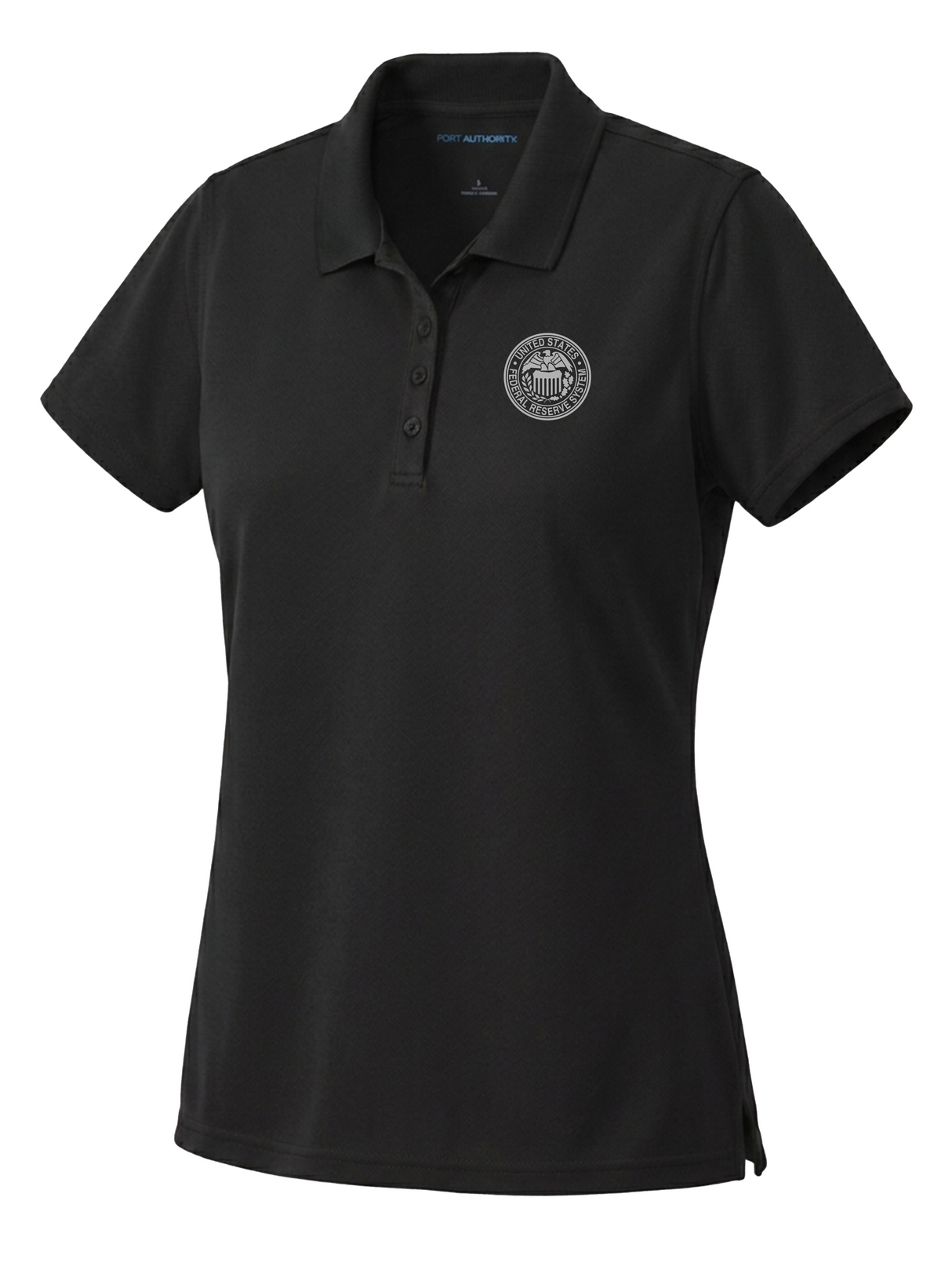 Federal Reserve System (FRS) Women's Dri Fit Polo  Black government employee uniform shirt