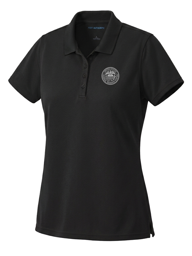 Federal Reserve System (FRS) Women's Dri Fit Polo  Black government employee uniform shirt