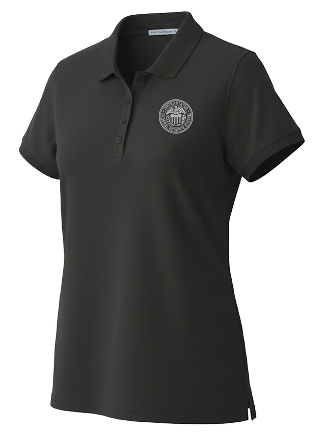 Federal Reserve System (FRS) Women's Polo  Black government employee uniform shirt