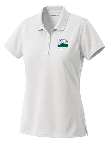 Food Safety and Inspection Service (FSIS) Women's Dri Fit Polo  White government employee uniform shirt
