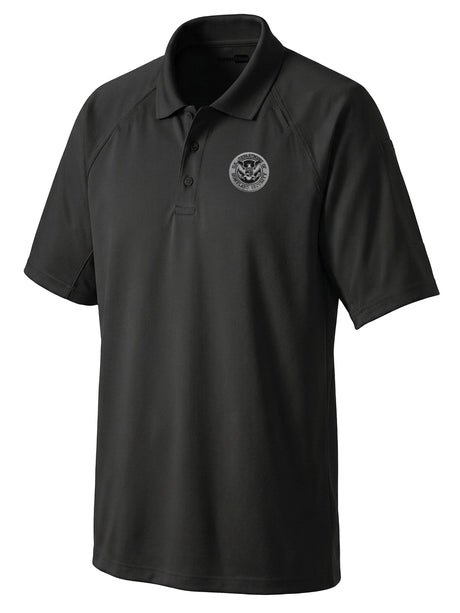 Dept. of Homeland Security Men's Tactical (Ghost Effect) Polo  Black government employee uniform shirt