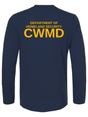 DHS Countering Weapons of Mass Destruction Office (CWMD) Unisex Softstyle Long Sleeve T-Shirt Navy Blue back government employee uniform shirt