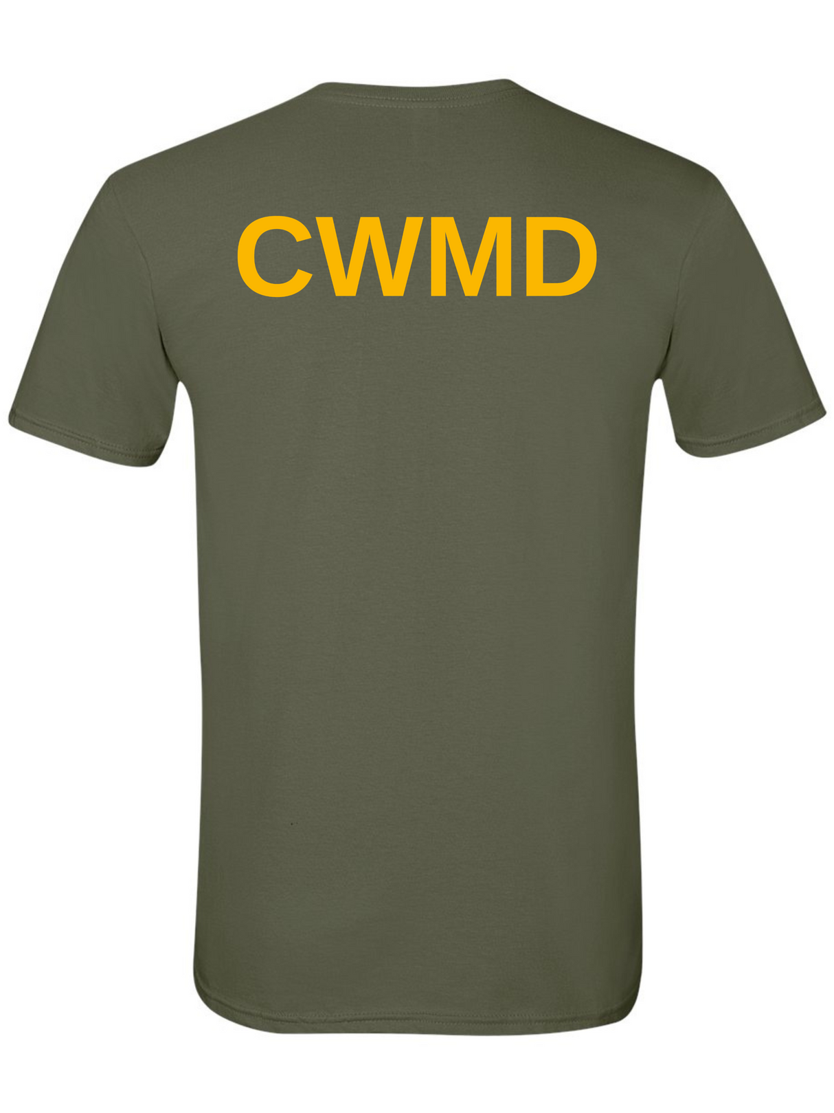 CWMD Agency Identifier T-Shirt Drab Green - Back government employee uniform shirt