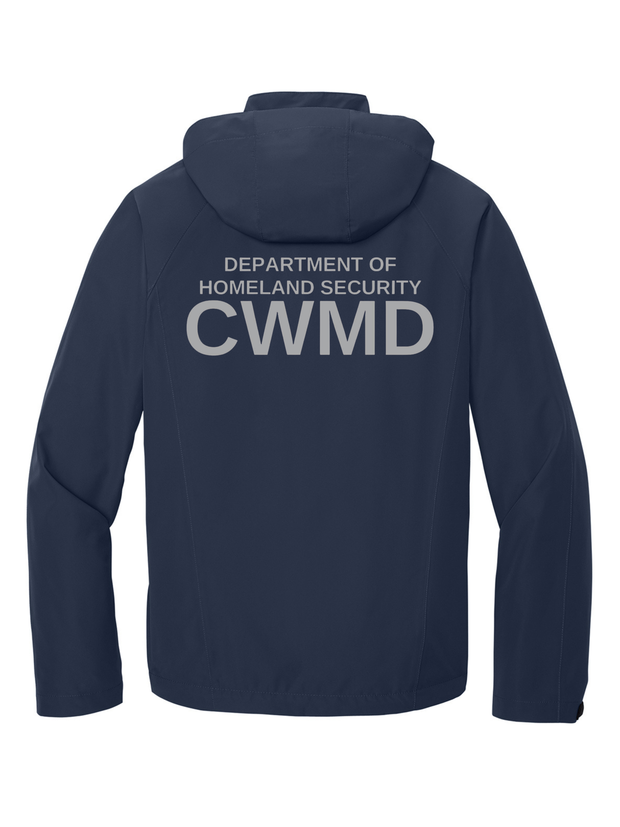 DHS Countering Weapons of Mass Destruction Office (CWMD) Men's Port Authority Torrent Waterproof Jacket back Navy Blue government employee uniform shirt