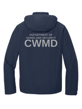 DHS Countering Weapons of Mass Destruction Office (CWMD) Men's Port Authority Torrent Waterproof Jacket back Navy Blue government employee uniform shirt