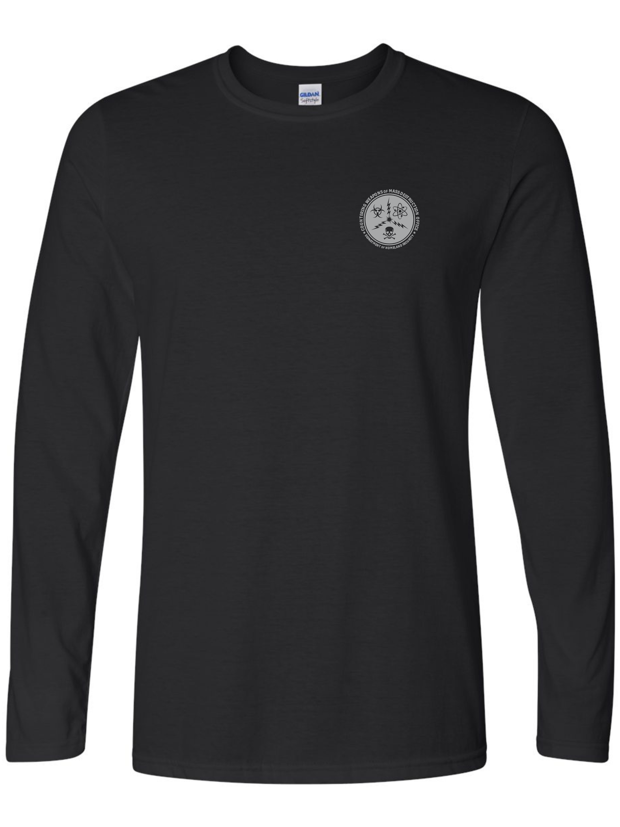 Countering Weapons of Mass Destruction Office (CWMD) Unisex Softstyle Long Sleeve T-Shirt Black government employee uniform shirt
