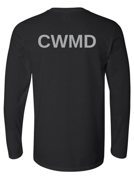 Countering Weapons of Mass Destruction Office (CWMD) Unisex Softstyle Long Sleeve T-Shirt back Black government employee uniform shirt