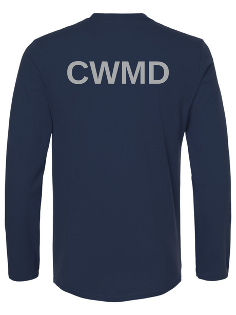 Countering Weapons of Mass Destruction Office (CWMD) Unisex Softstyle Long Sleeve T-Shirt Navy Blue back government employee uniform shirt